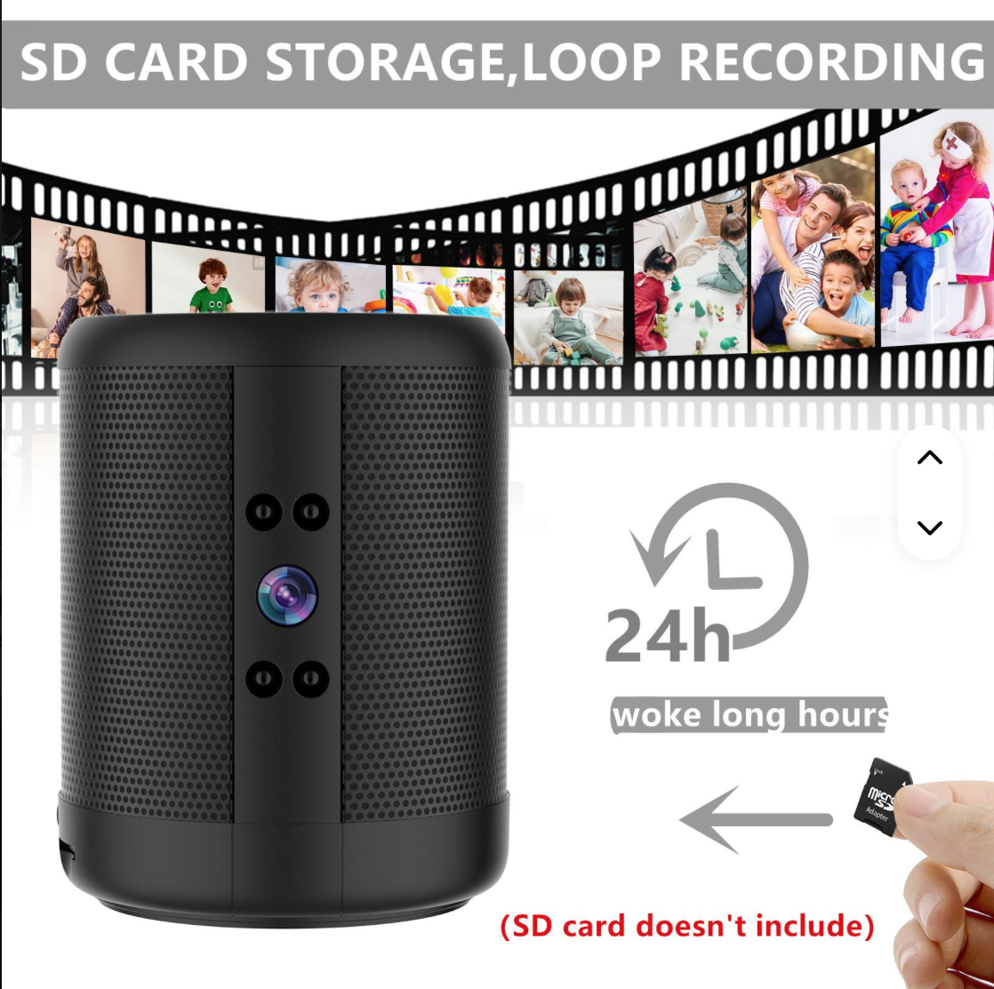 Security camera multi-function wireless speaker two-way audio