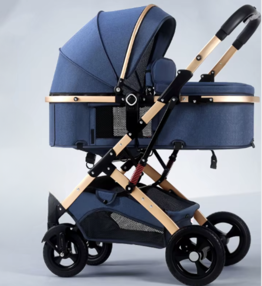 2025 high-end baby products double baby head support stroller 0 to 3 years old children newborn-friendly durable metal made