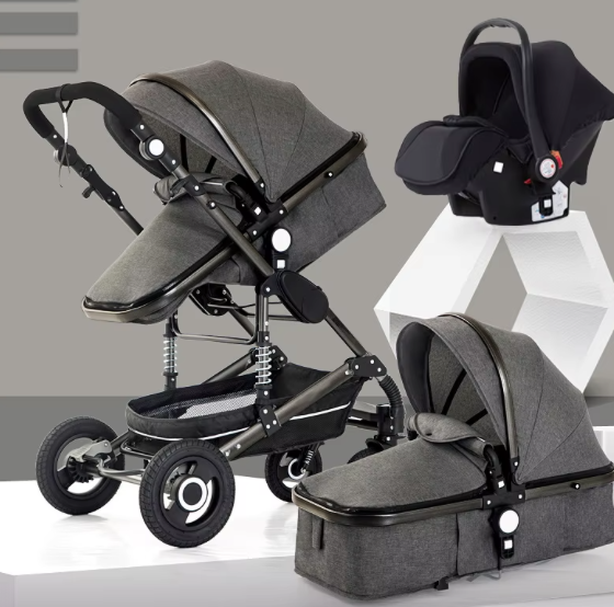 High-quality three-in-one stroller luxury high-view stroller multi-function baby stroller travel stroller