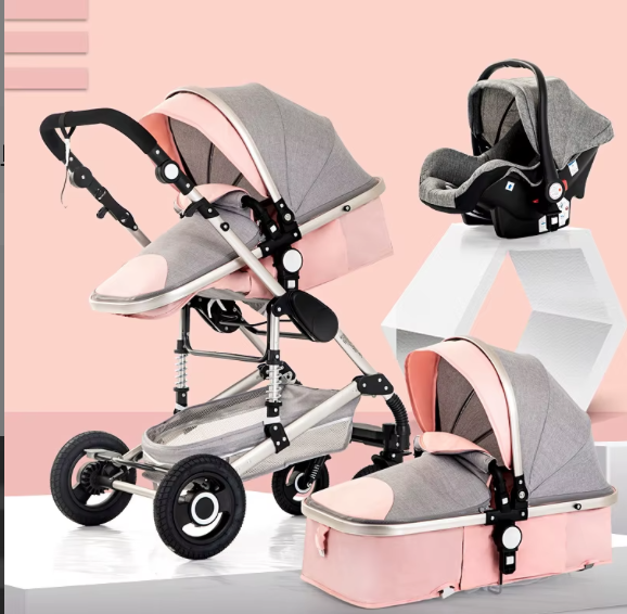 High-quality three-in-one stroller luxury high-view stroller multi-function baby stroller travel stroller