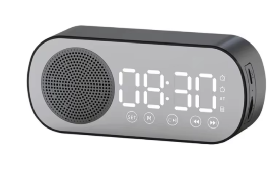 Z7 Wireless Speaker Bluetooth Alarm Clock Usb Large Display Light-emitting Diode Mirror Digital Clock FM Living Room Office Mini Speaker