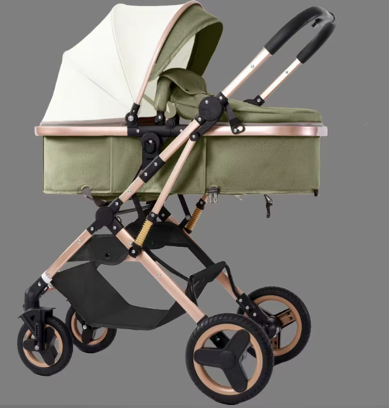 2025 high-end baby products double baby head support stroller 0 to 3 years old children newborn-friendly durable metal made