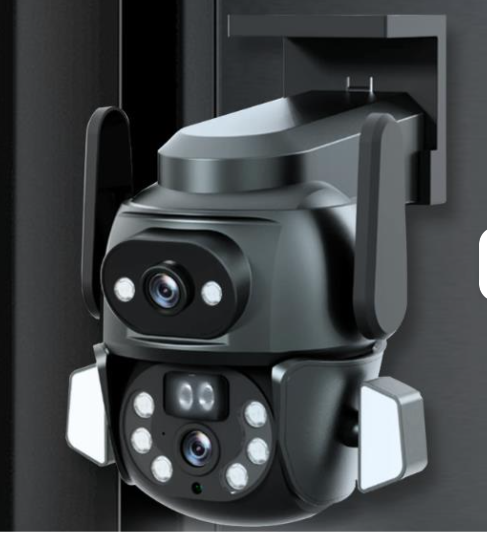 Suitable for 2K 4MP wireless security camera 3D panoramic PTZ closed-circuit television camera dual-lens network camera night vision detection video monitoring