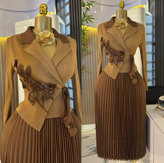 European, American and African cross-border fashion plus-size floor-standing A-shaped pants 100% polyester chiffon casual elegant women's clothing