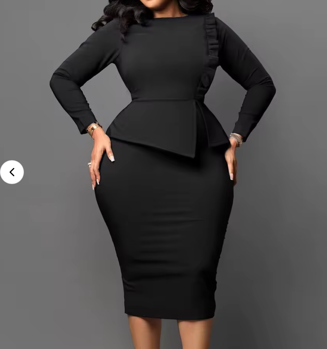 Casual plus-size women's long-sleeved women's office elegant,  women's fashion casual wear.