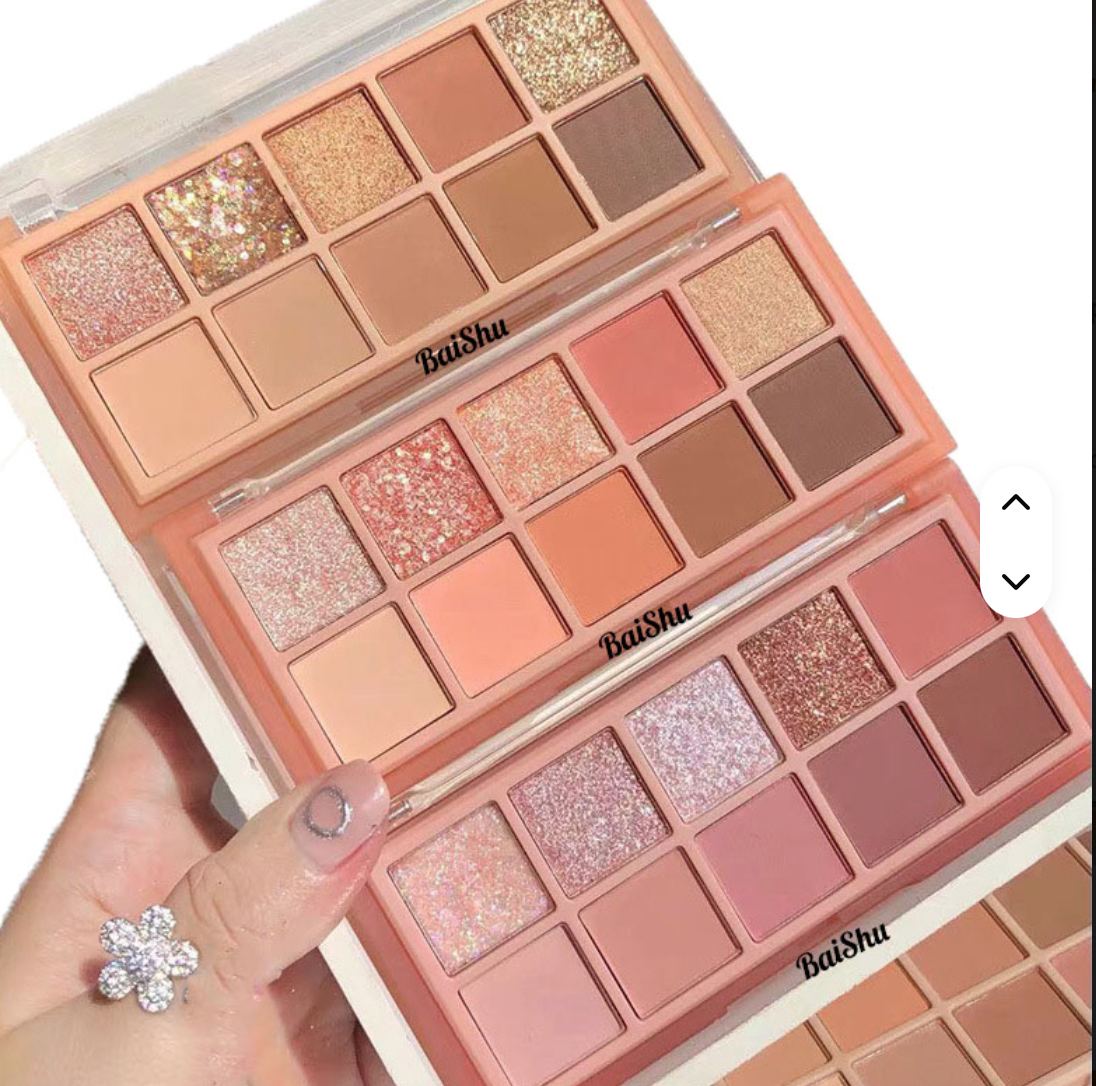 Best-selling 10-color eye shadow palette, slight and matte finish, fashion cosmetics, dazzling fashion.