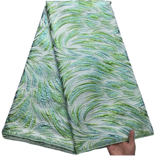 Wholesale brocade lace fabric brocade lace 2025 latest African gold-plated jacquard women's party dress.