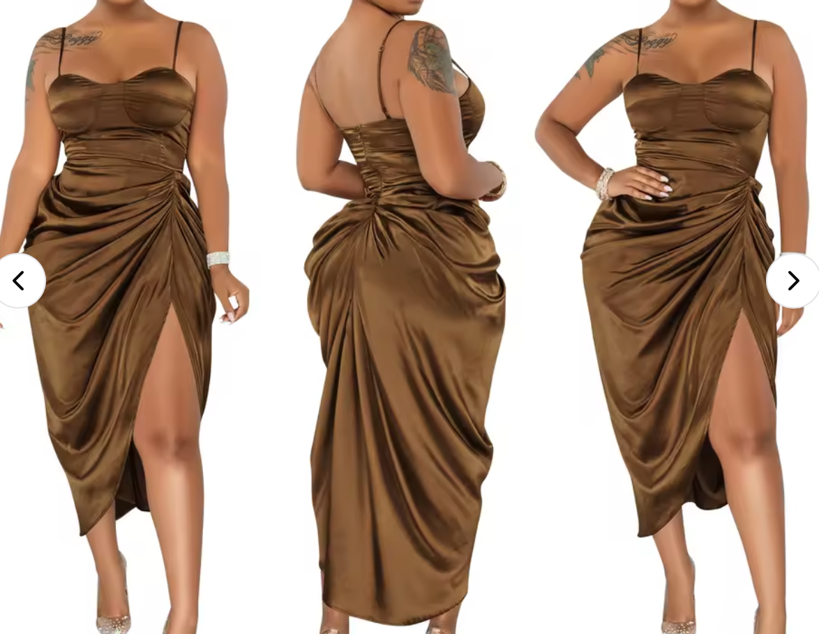 Hot women's sexy sleeveless spaghetti strip dress, women's elegant high-end dinner nightclub dress