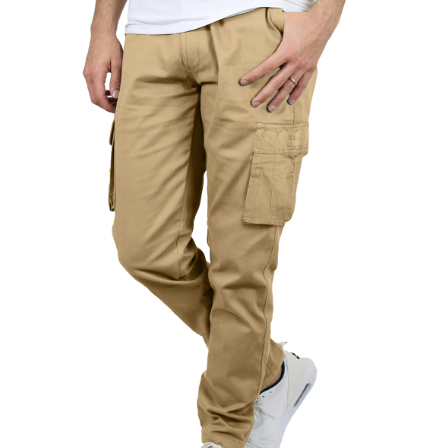 Men's Flex-Stretch Cotton Cargo Pants, 31-Inch Inseam - Comfortable and Durable