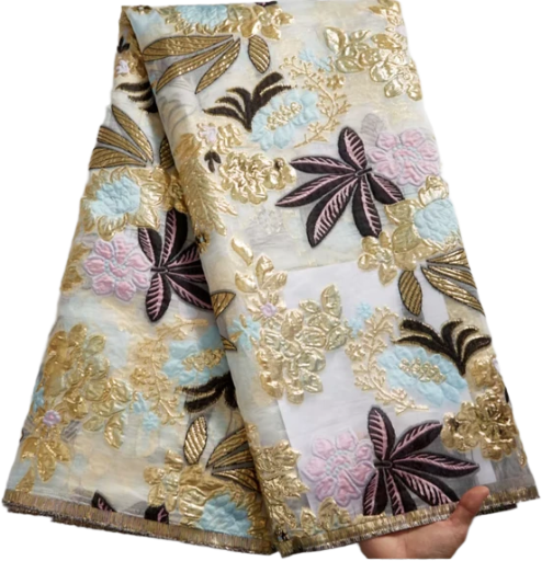 High-quality African lace fabric online brocade jacquard lace fabric women's clothing luxury 