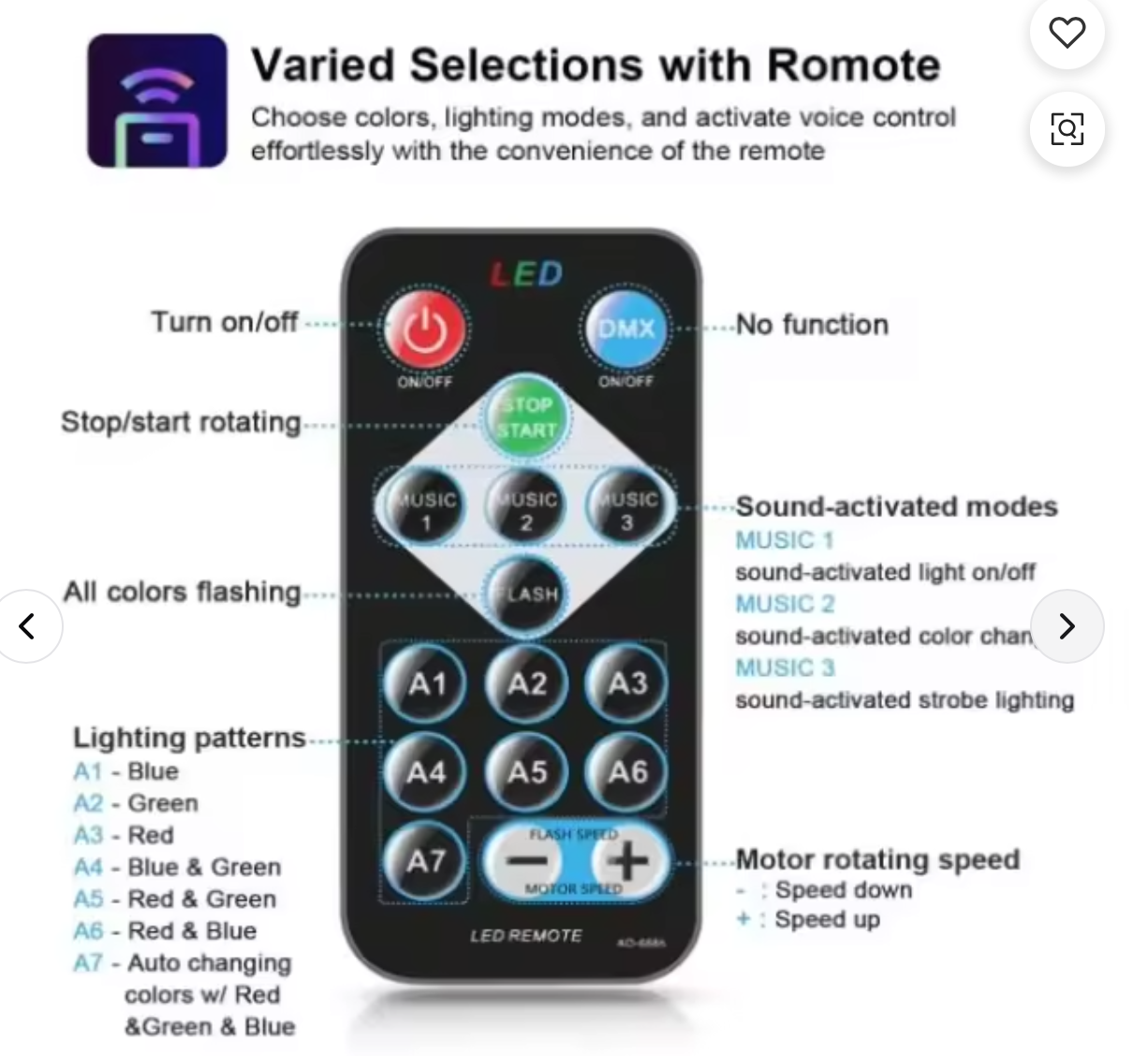 Hot-selling voice-controlled Rgb Dj disco ball Christmas party light remote charging stage strobe light stage equipment