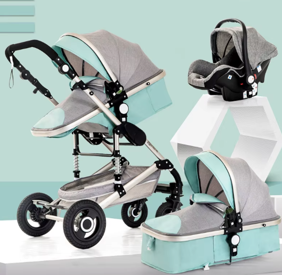 High-quality three-in-one stroller luxury high-view stroller multi-function baby stroller travel stroller