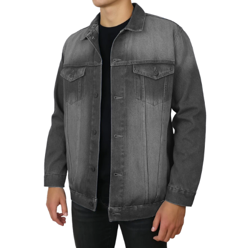 Unisex Casual Classic Winter Denim Jackets 100% Cotton Windproof Finished Lining