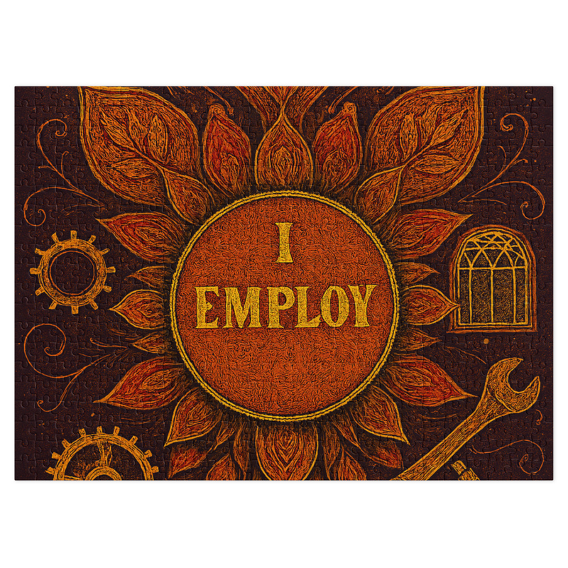 Jigsaw puzzle with tin