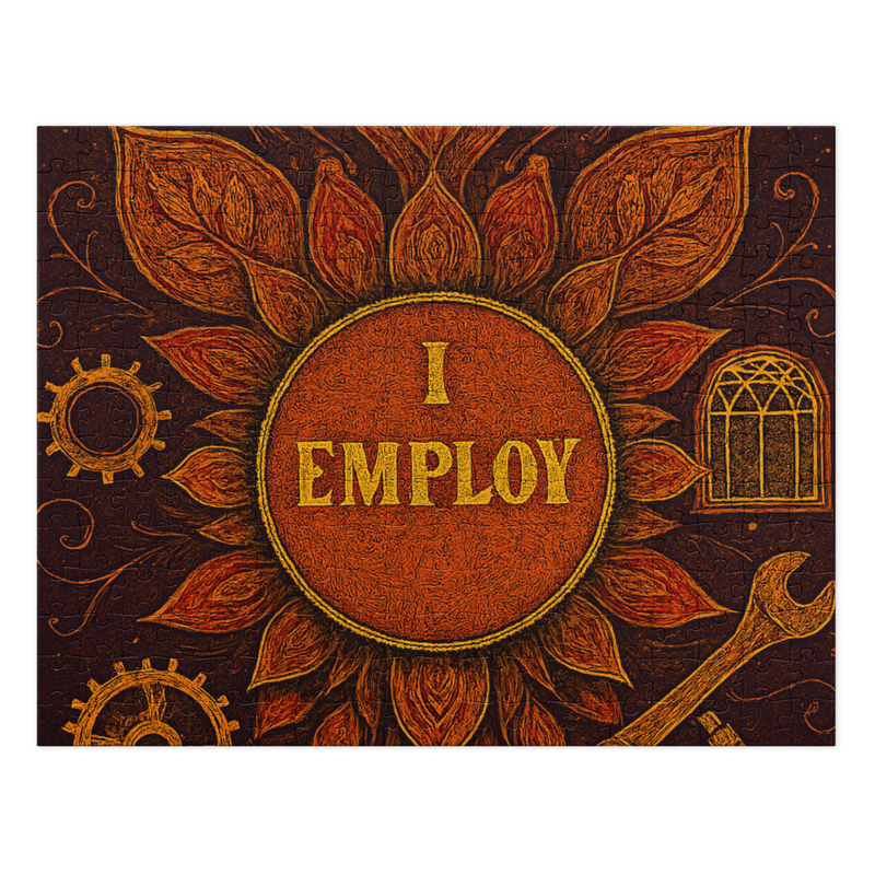 Jigsaw puzzle with tin