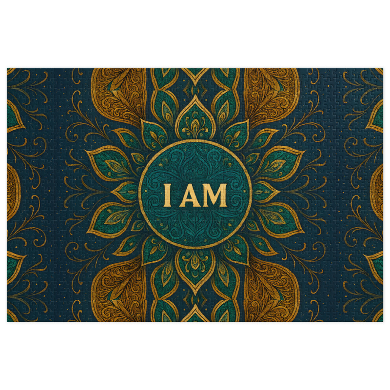 Jigsaw puzzle with tin