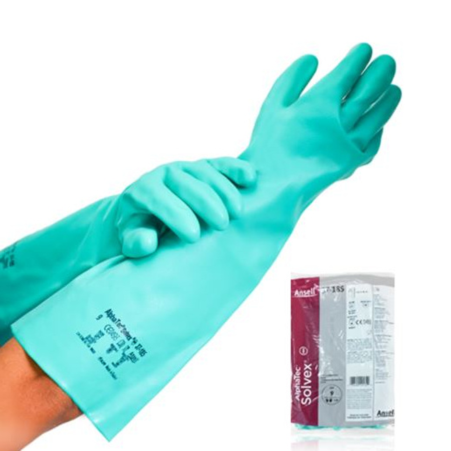 Guante de nitrilo Ansell AlphaTec Solvex 37-185
