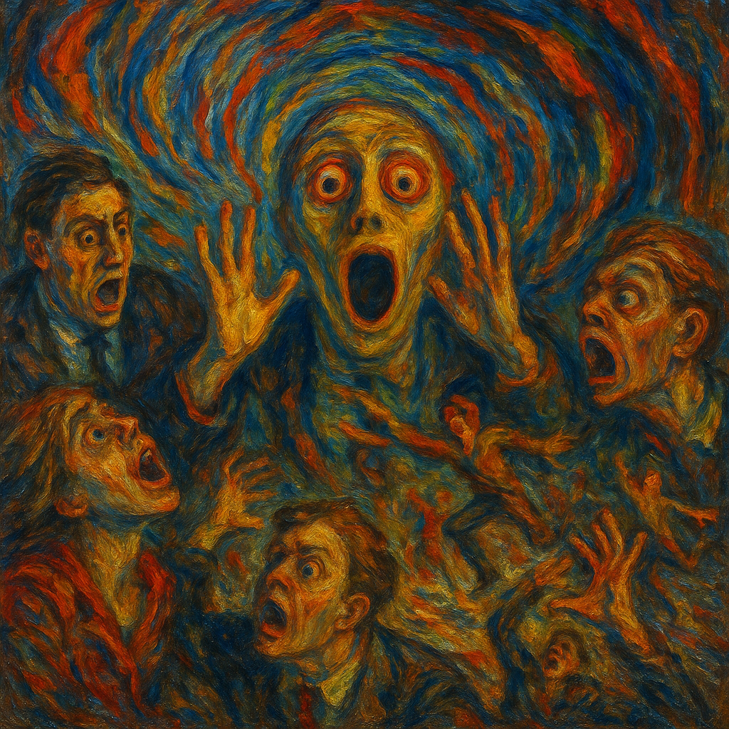 Expressionist Abstract Painting Feeling Wall-Paper