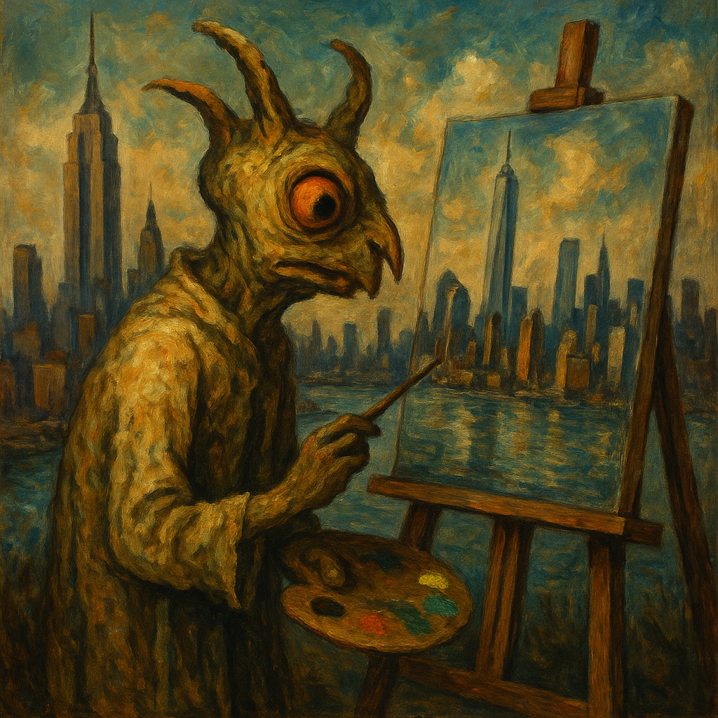 Surreal Creature Artist Painting Wall-Paper