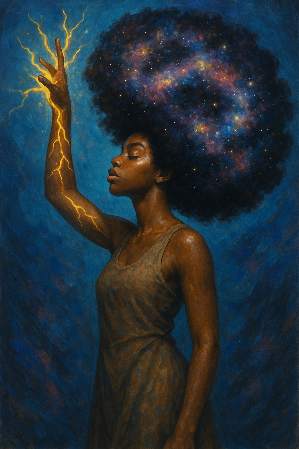 Cosmic Lightning Art Print