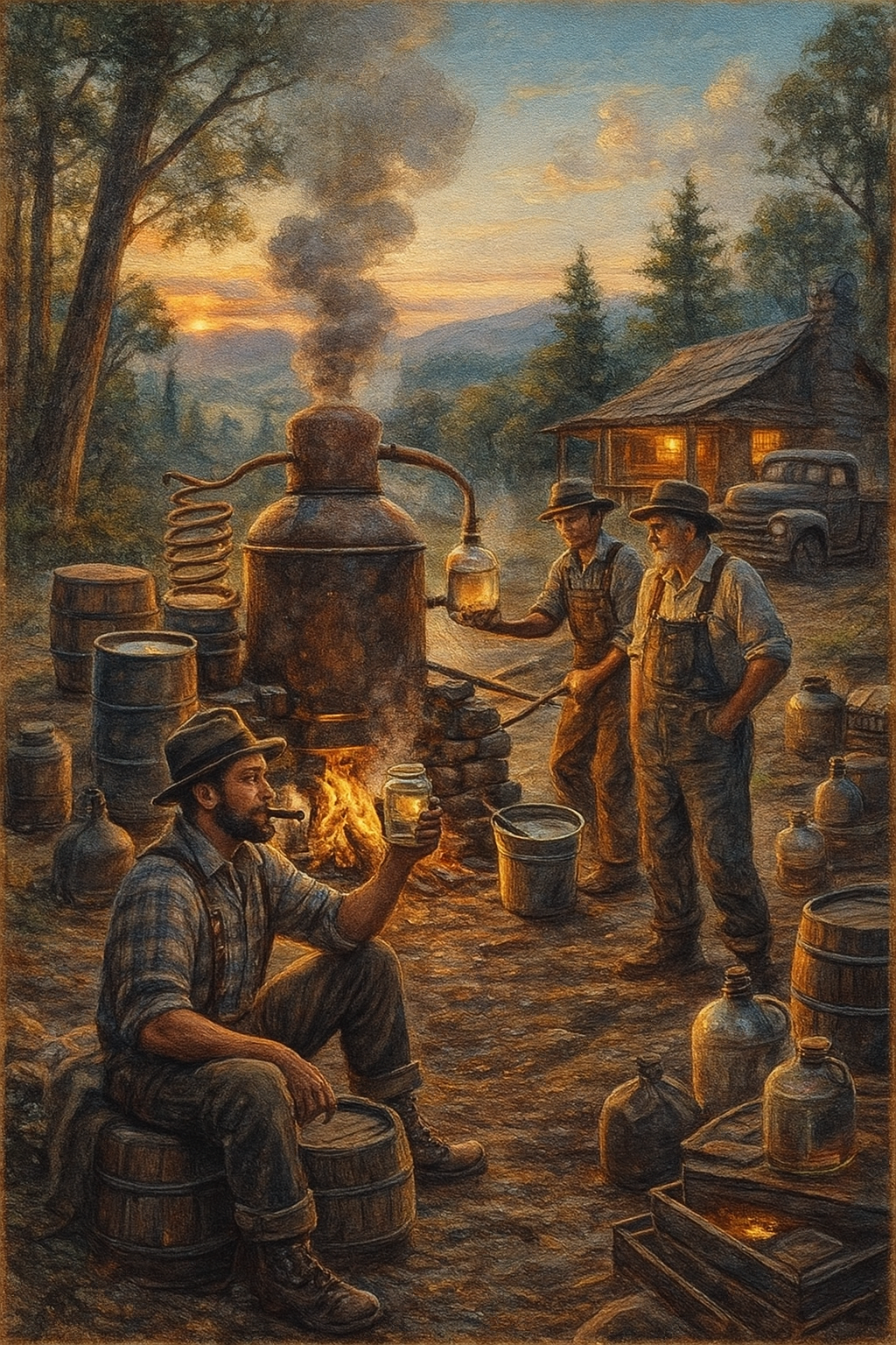 Copper Moonshine Still Wall-Paper