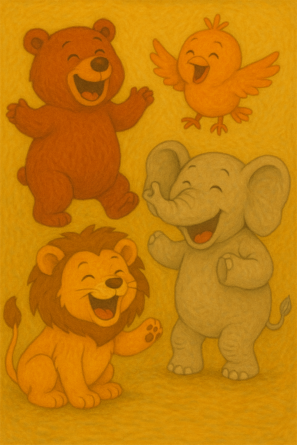 Cute Animal Wall Art Wal-Paper