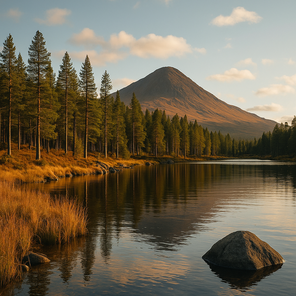 Framed Mountain Landscape Print