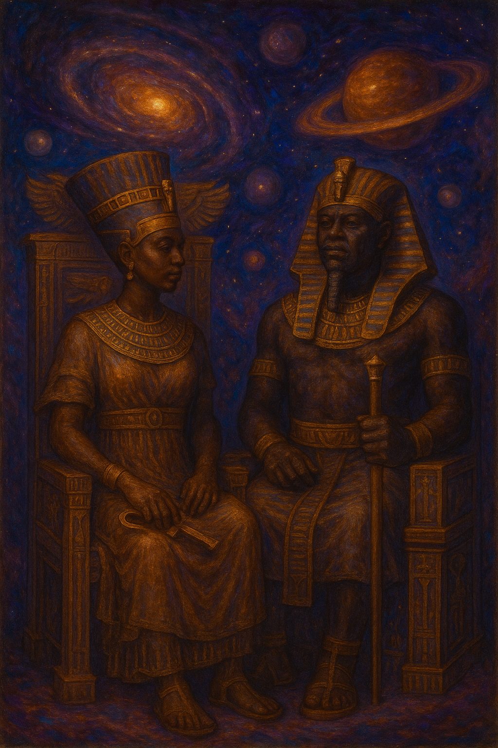 Ancient Egyptian Royal Art Print Wall-Paper