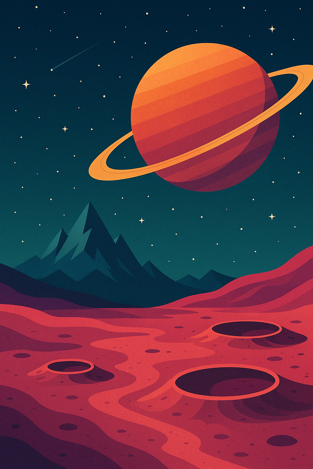 Saturn Planet Art Print