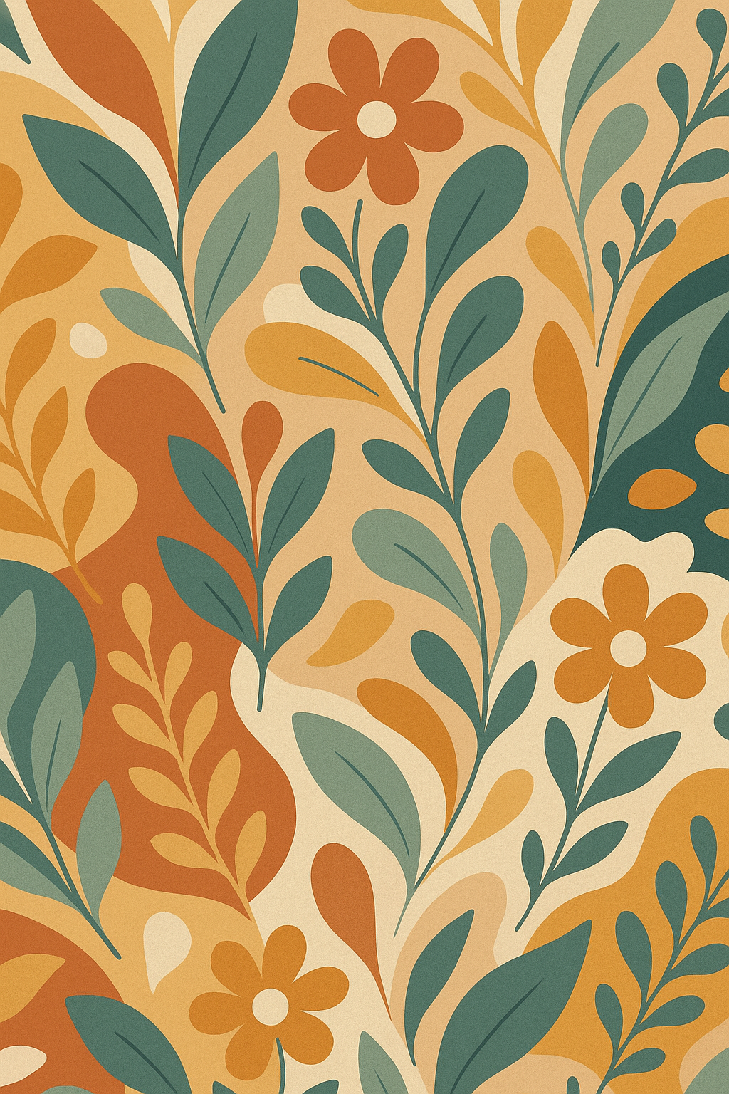 Botanical Pattern Wallpaper
