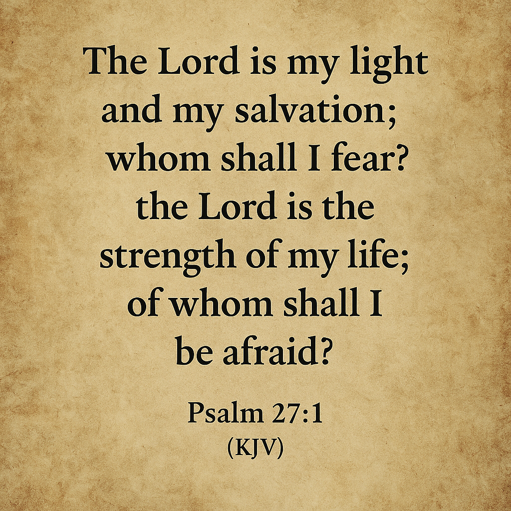 Psalm 27:1 Inspirational Wall Art