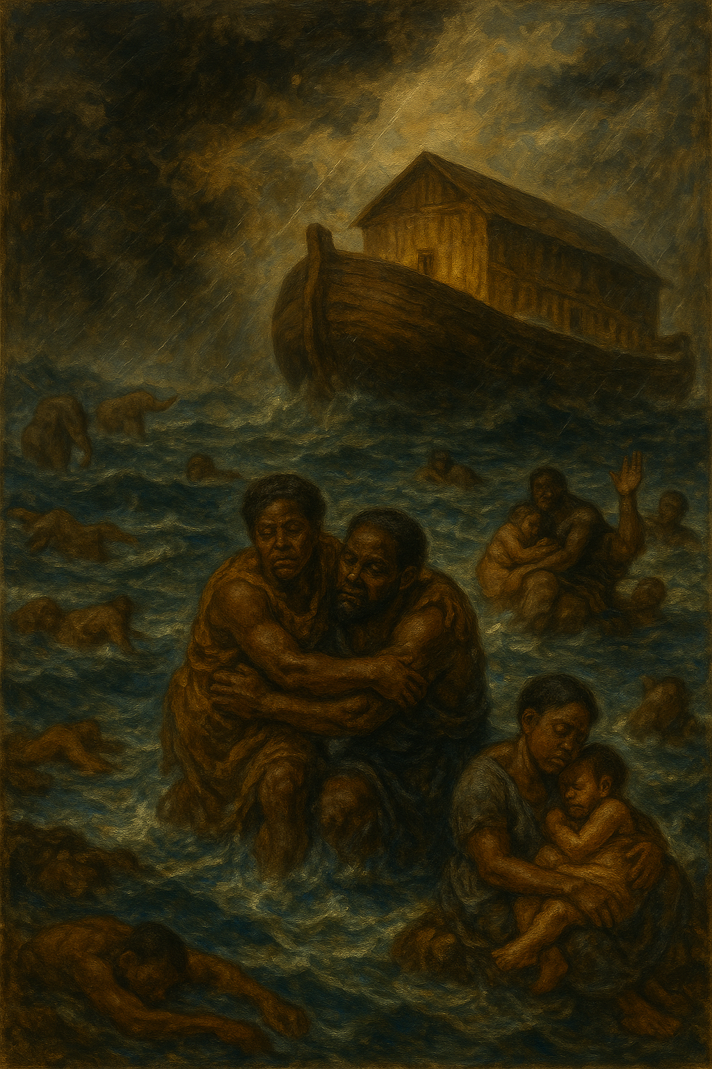 Noah's Ark Oil Painting Wall-Paper
