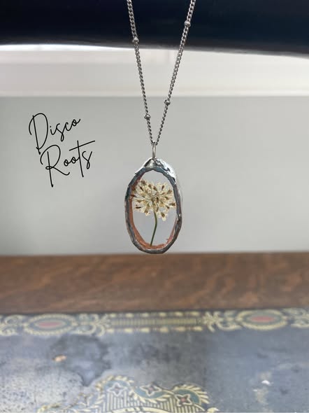 Stained Glass Lace Suncatcher Pendant and Chain