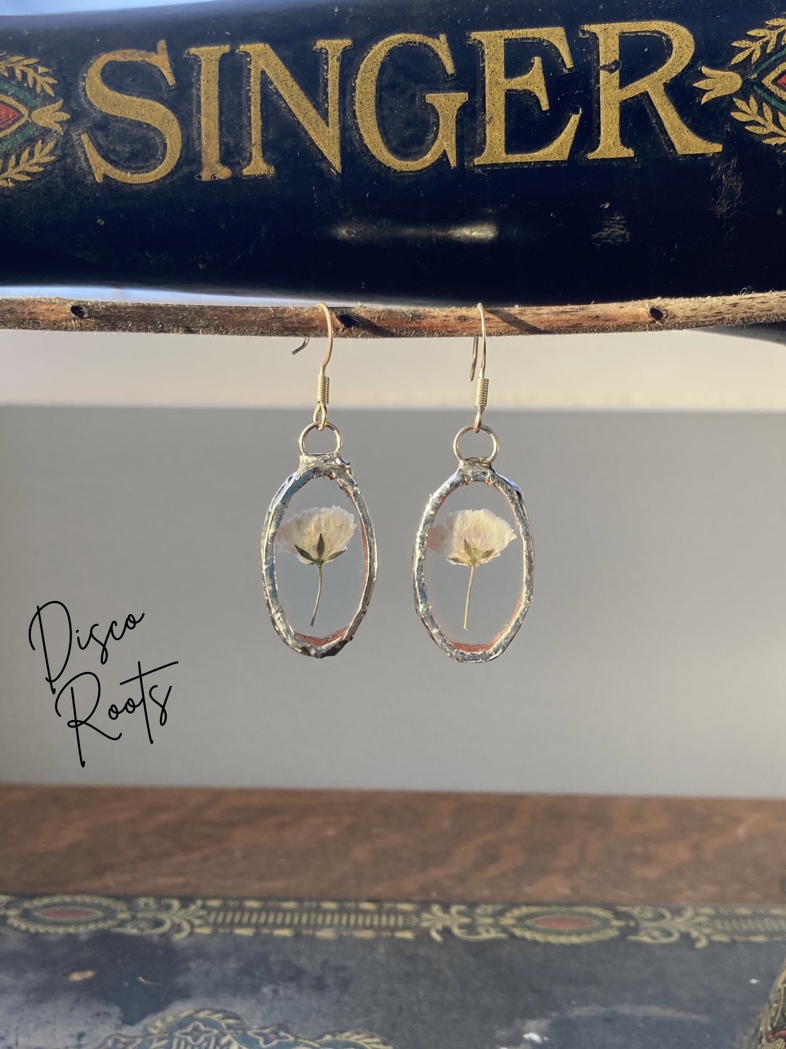Suncatcher Stained Glass Oval Earrings