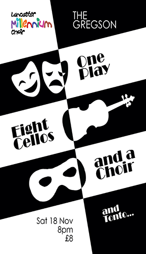 1 Play, 8 Cellos + Lone Ranger - November 2017 - Poster