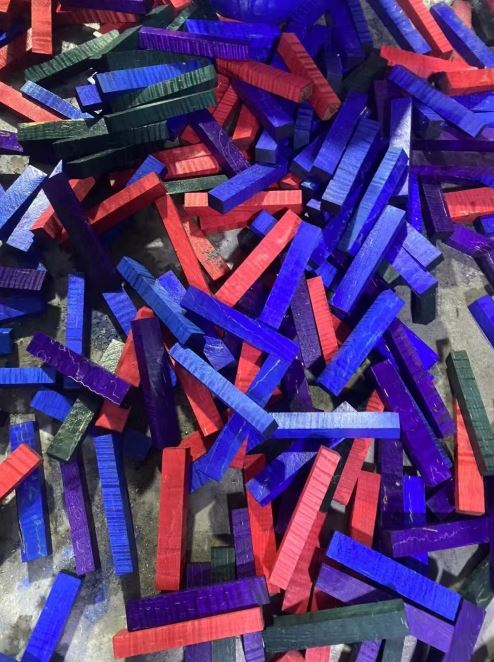 Fishing rod stabilized wood Blocks