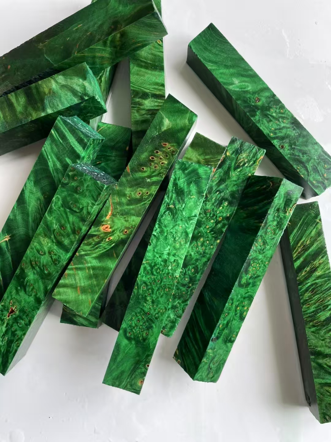 Green stabilized Burl Wood Blanks