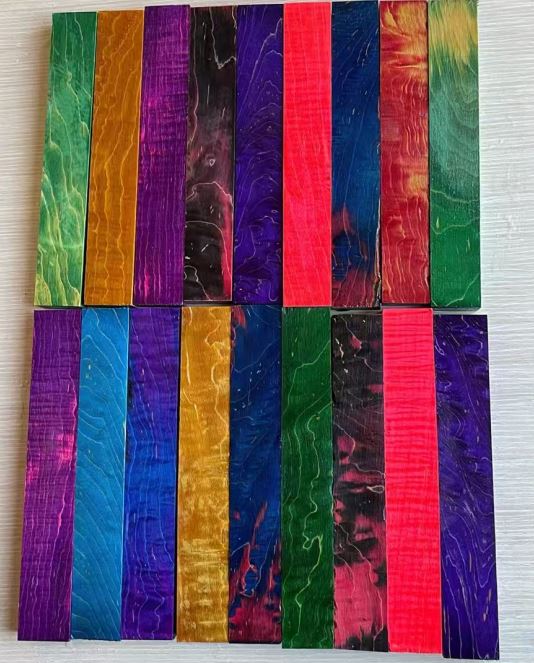 Colorful Dyed Wood Blanks