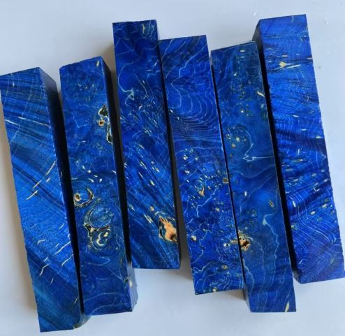 Blue Stabilized Wood Pen Blanks
