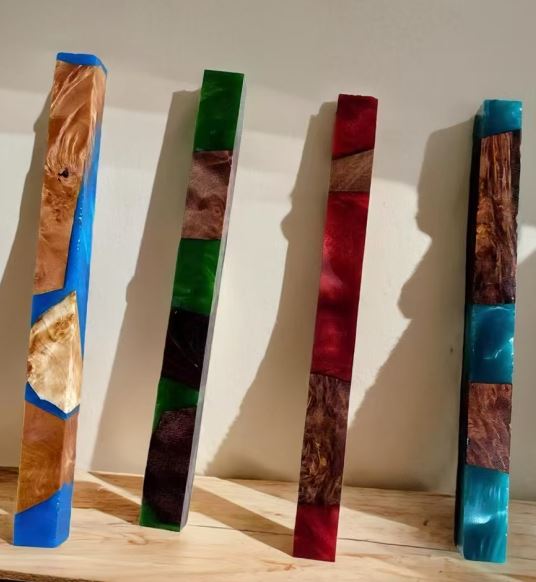 Colorful Resin and Wood Pen Blanks