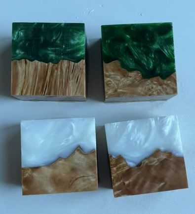 Handmade Resin Landscape Coasters