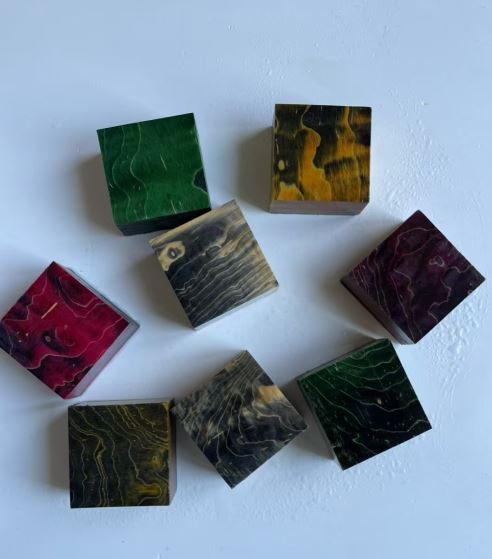Colorful Resin Wood Blocks