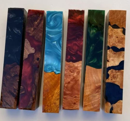 Stabilized Dyed Wood Pen Blanks