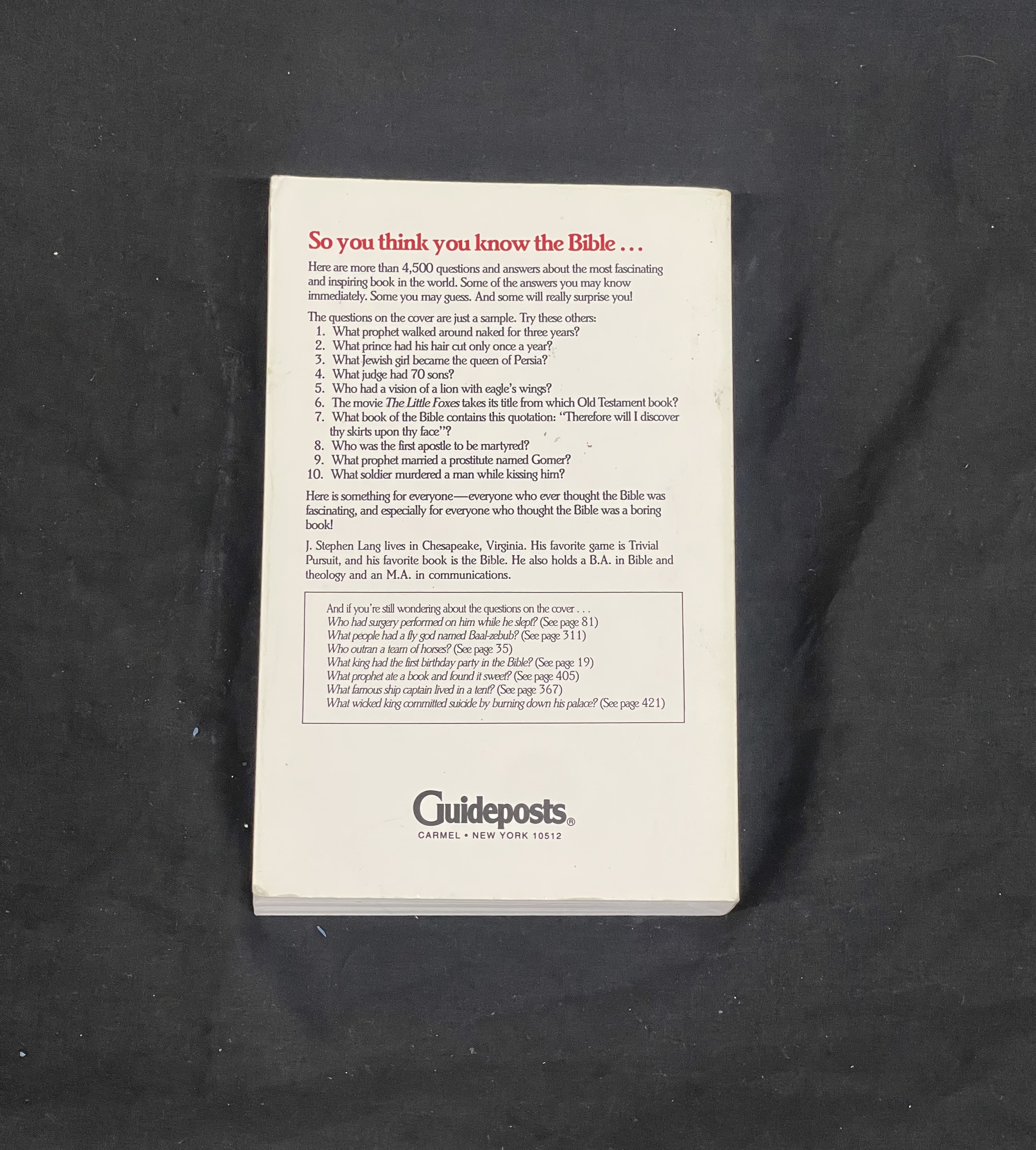 The Complete Book of Bible Trivia