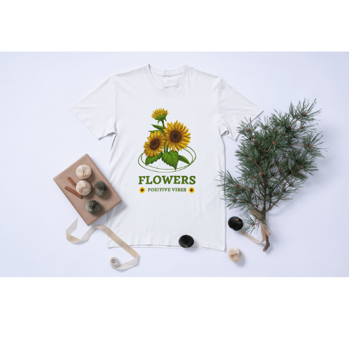 Camiseta 'Flowers Positive Vibes'