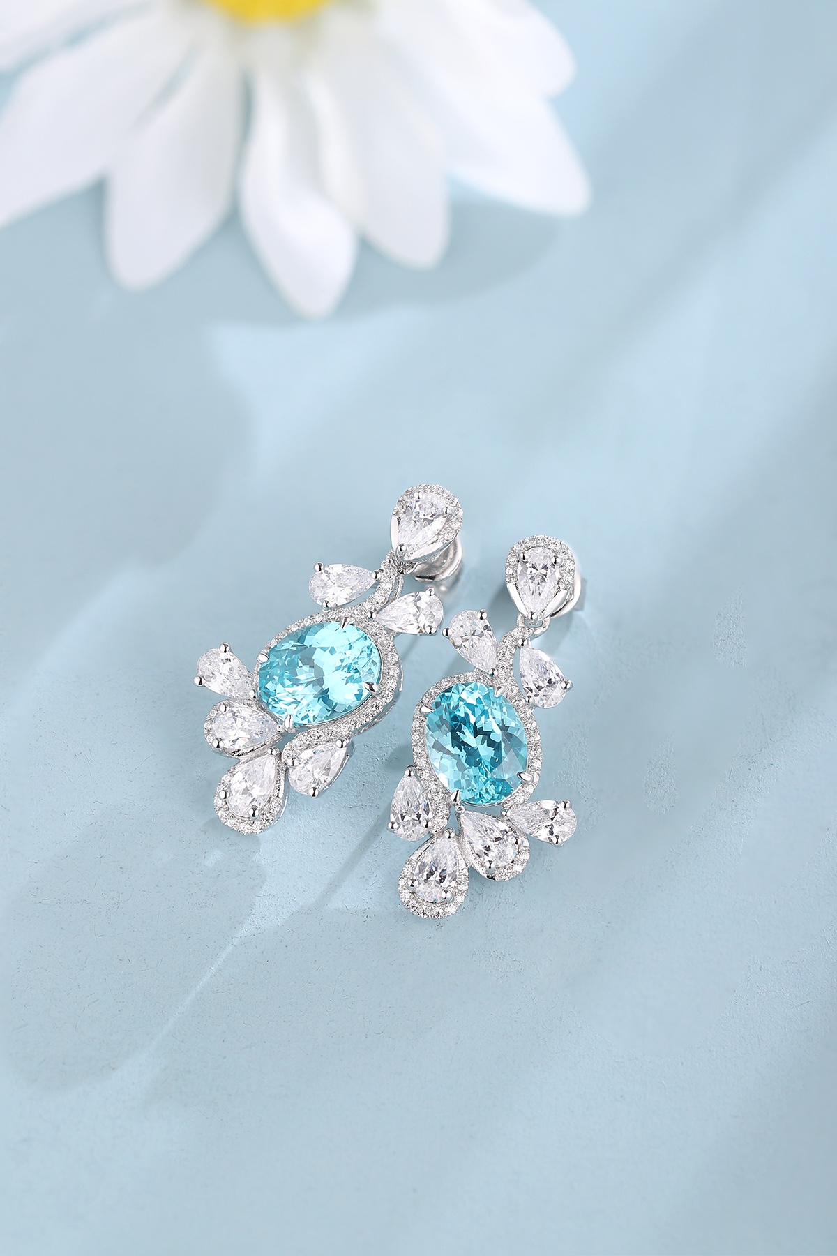 Elegant Aquamarine Drop Earrings