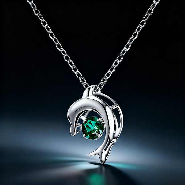 Silver Dolphin Pendant Necklace