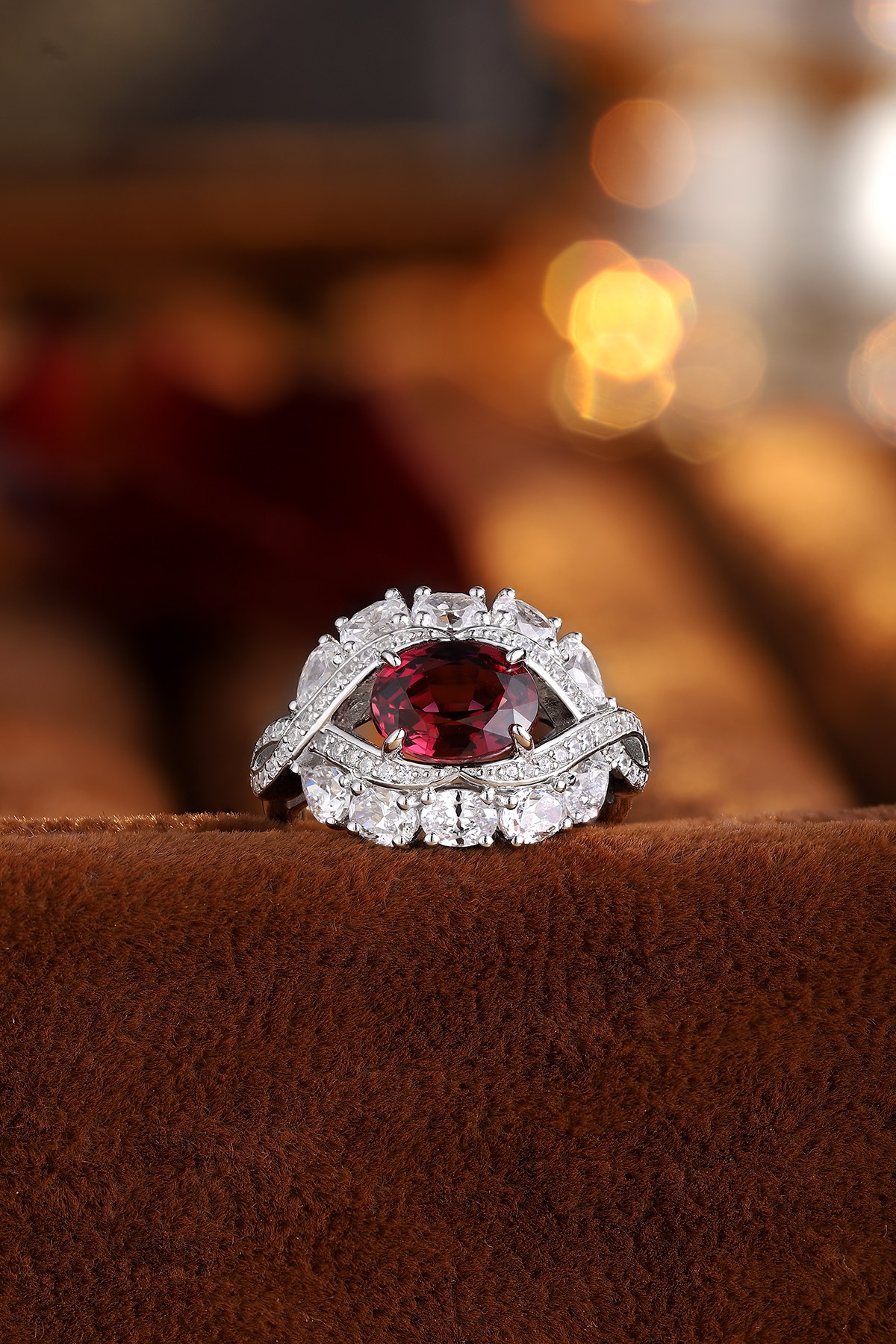 Elegant Ruby and Diamond Ring