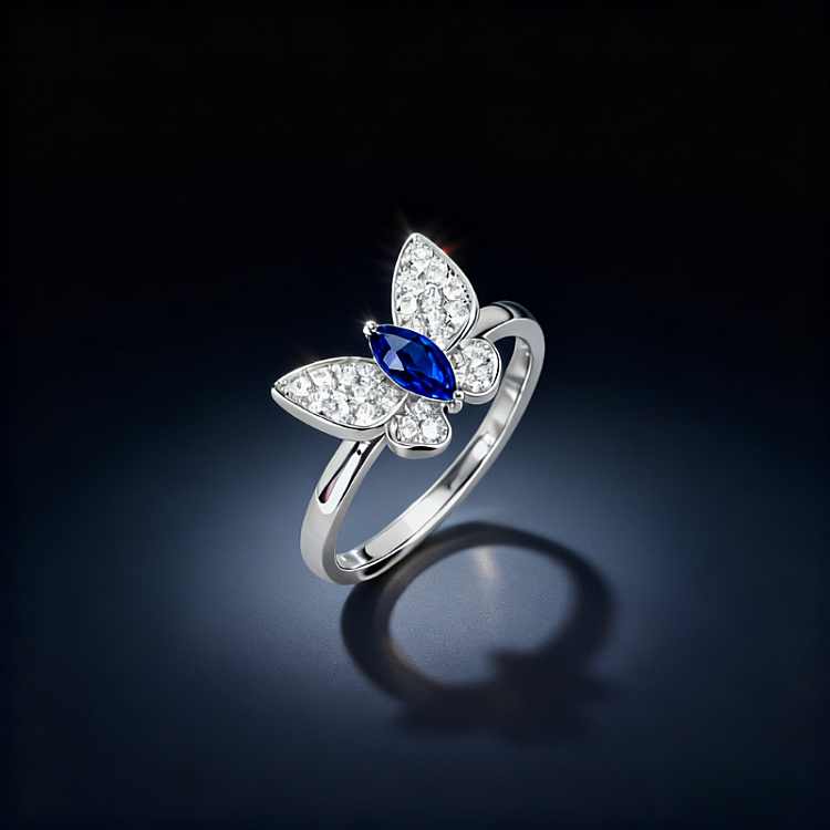 Butterfly Sapphire Ring