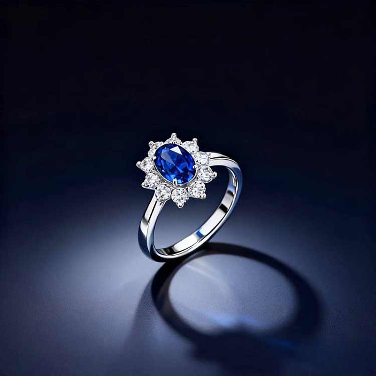 Sapphire and Diamond Ring